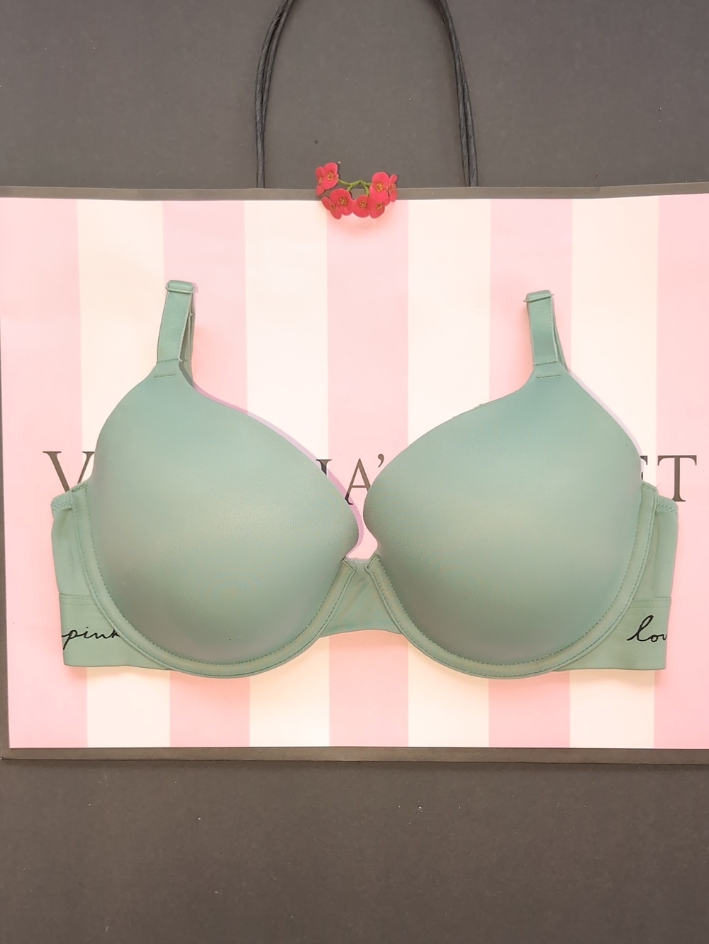 Victoria's Secret Mint Green Smooth T-Shirt Bra Size 34D